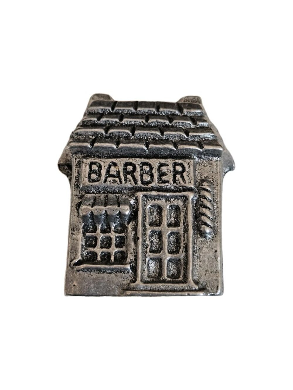 Carson Pewter Christmas House Barber Shop Reversible NOEL Advent Candle Holder